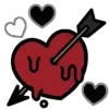 Эмодзи Dark Black Red Mixed