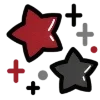 Эмодзи Dark Black Red Mixed