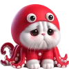 Эмодзи Кот кальмар