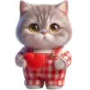 Эмодзи Кот в комбинезоне