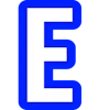 Эмодзи Синий шрифт