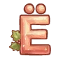 Эмодзи Новогодний шрифт