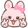 Эмодзи Pink Bunny