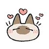 Эмодзи Siamese Cat Lil Bean Puree Emoji