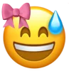 Эмодзи IOS pink bow