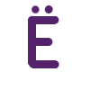 Эмодзи Фиолетовый шрифт