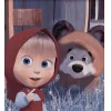 Эмодзи Маша и медведь