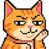 Эмодзи Pixel cat