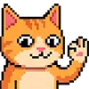 Эмодзи Pixel cat