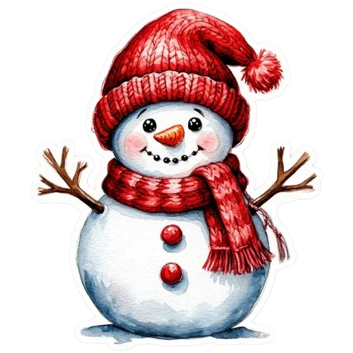 Эмодзи Акварельная зима