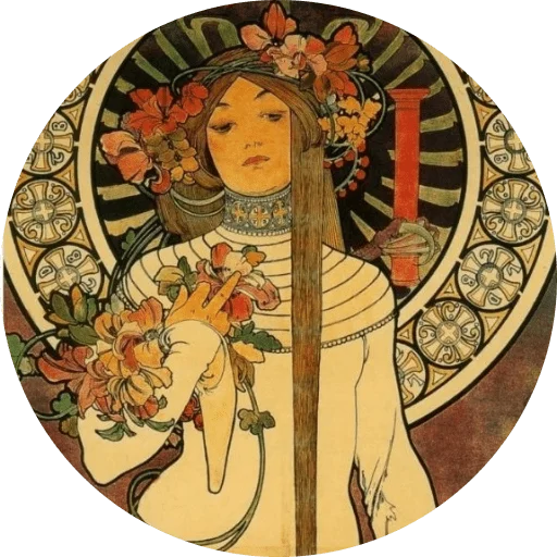 Эмодзи Alfons Mucha