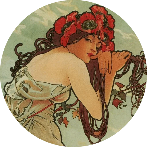 Эмодзи Alfons Mucha