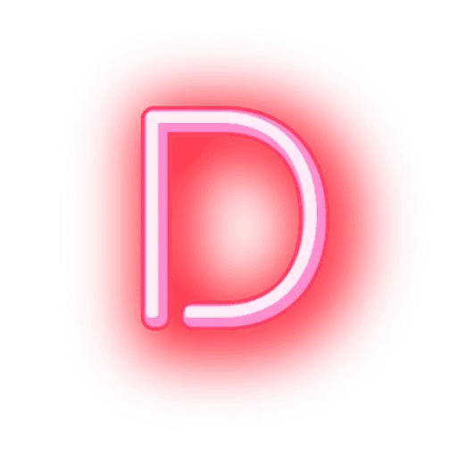 Эмодзи Alphabets Neon