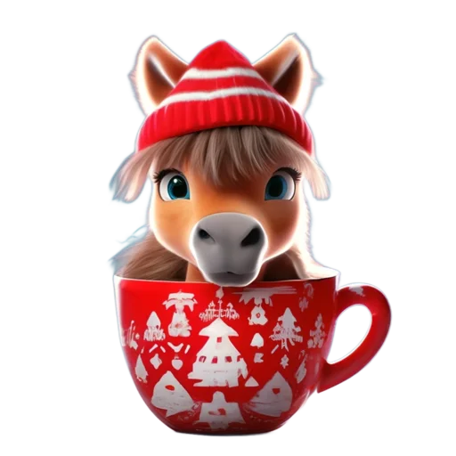 Эмодзи Зимнее звери в кружках