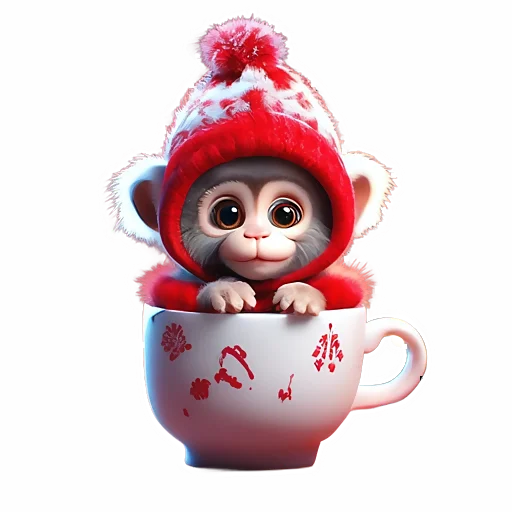 Эмодзи Зимнее звери в кружках