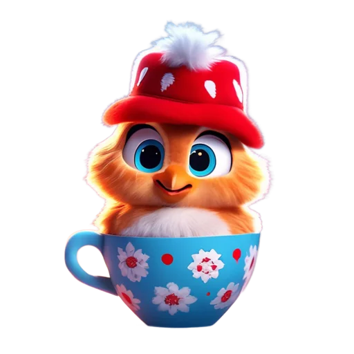 Эмодзи Зимнее звери в кружках