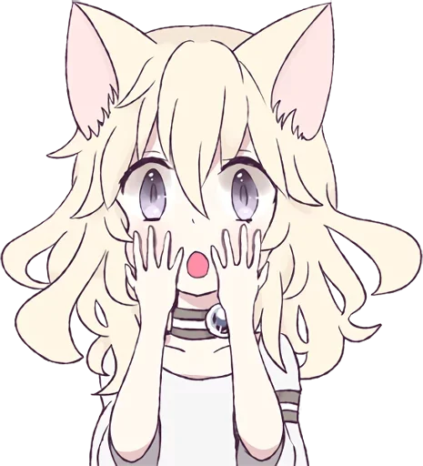 Эмодзи Аниме кошечка