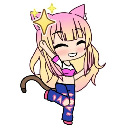 Эмодзи Анюша Котик (Gacha life)