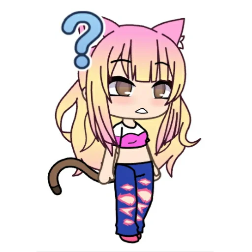 Эмодзи Анюша Котик (Gacha life)