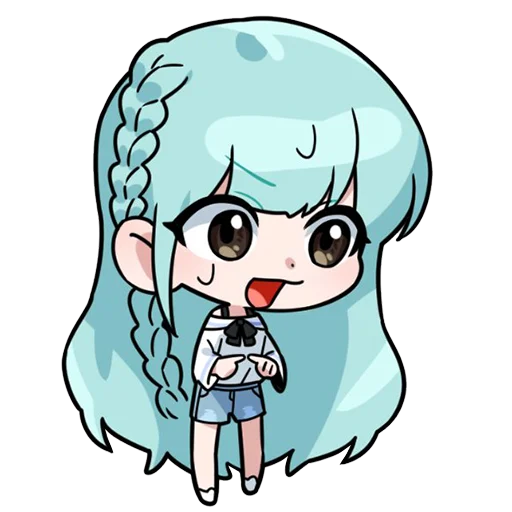 Эмодзи Blue girl