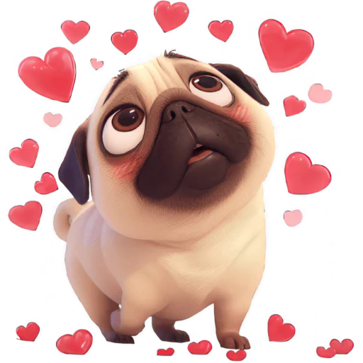 Эмодзи Милый Мопс