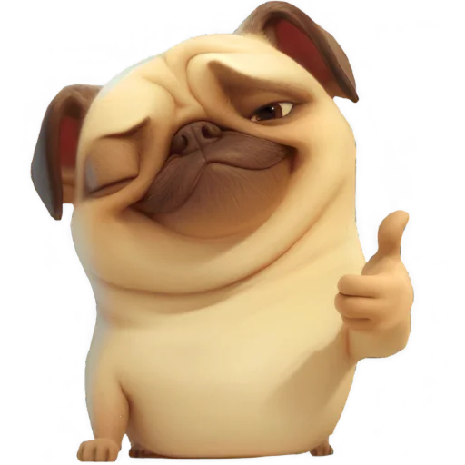 Эмодзи Милый Мопс