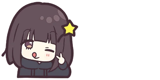 Эмодзи Menhera-chan. Emoji