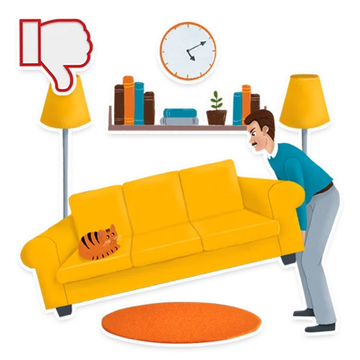 Эмодзи Боль в спине, канал