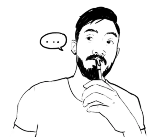 Эмодзи Beard Boy