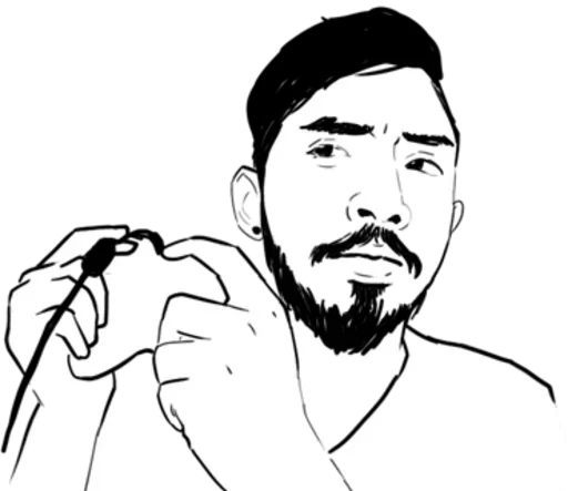 Эмодзи Beard Boy