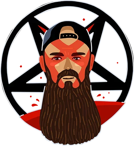 Эмодзи Beard Forever