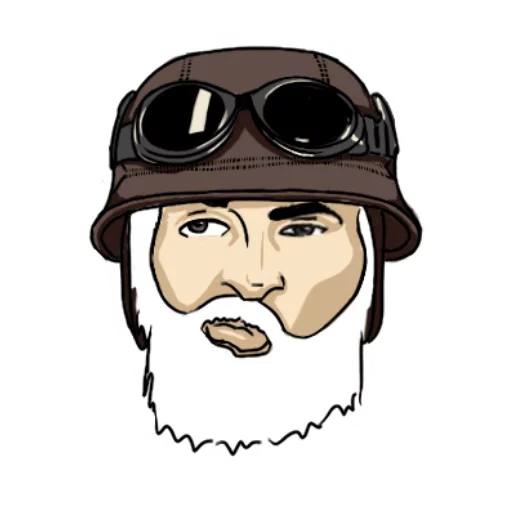 Эмодзи Байкер Бородач