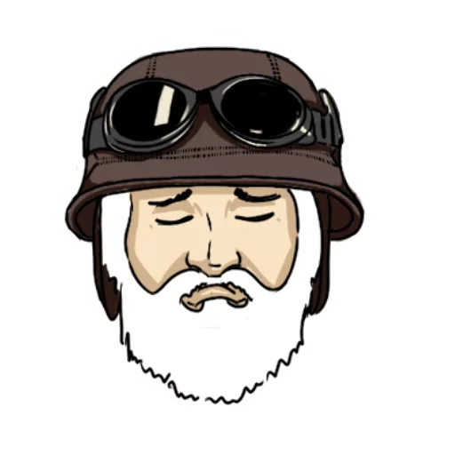 Эмодзи Байкер Бородач