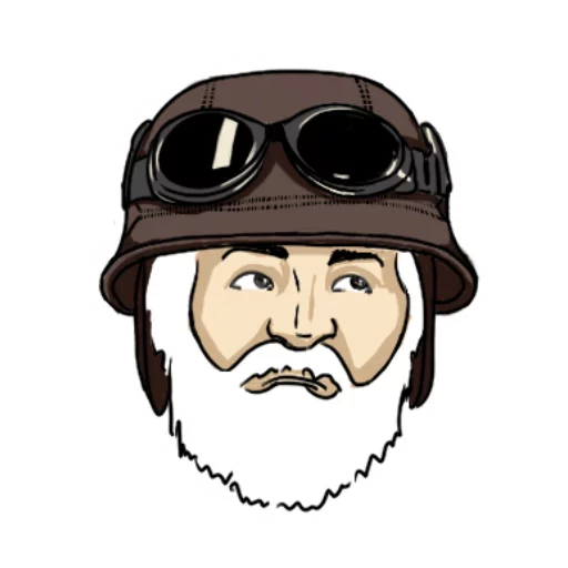 Эмодзи Байкер Бородач