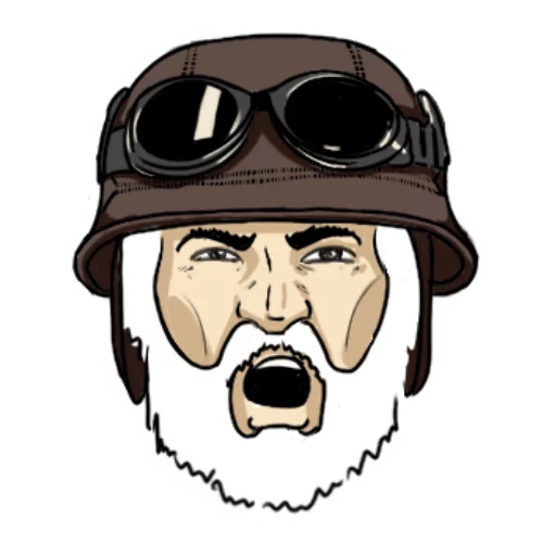 Эмодзи Байкер Бородач