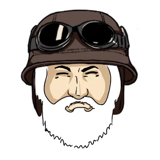 Эмодзи Байкер Бородач