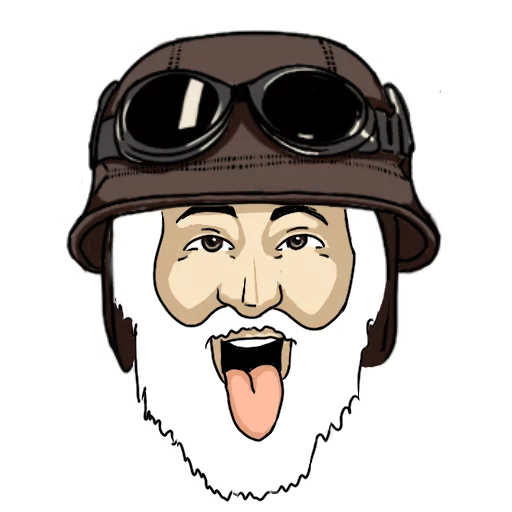 Эмодзи Байкер Бородач