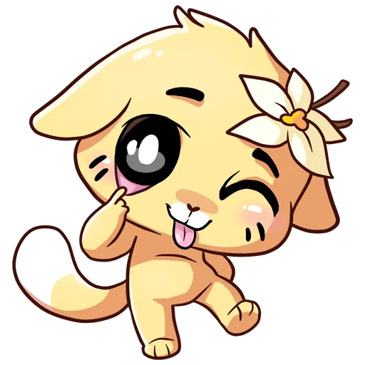 Эмодзи Бисквит и Ванилька без надписей