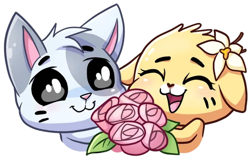 Эмодзи Бисквит и Ванилька без надписей