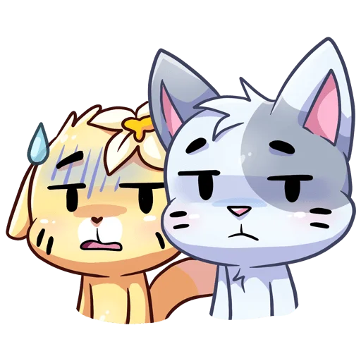 Эмодзи Бисквит и Ванилька без надписей