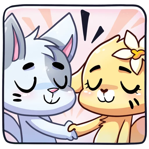 Эмодзи Бисквит и Ванилька без надписей