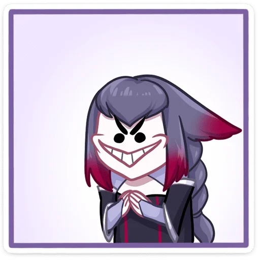 Эмодзи Тëмные Мари и Хидэ без надписей