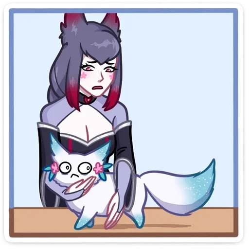 Эмодзи Тëмные Мари и Хидэ без надписей