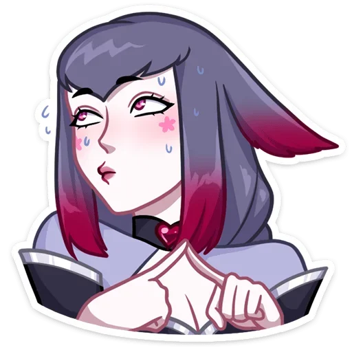 Эмодзи Тëмные Мари и Хидэ без надписей