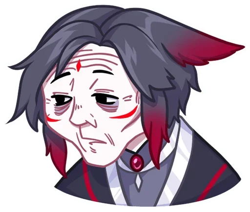 Эмодзи Тëмные Мари и Хидэ без надписей