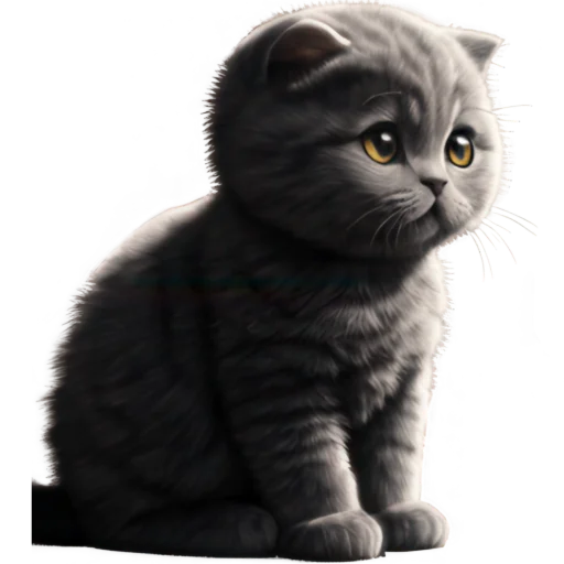 Эмодзи Черный котенок