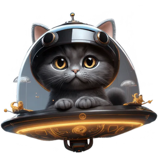 Эмодзи Черный котенок