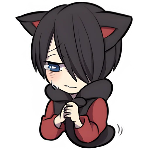 Эмодзи Черный котенок