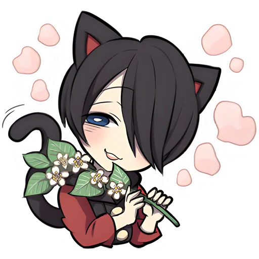 Эмодзи Черный котенок