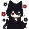 Эмодзи Черный котенок